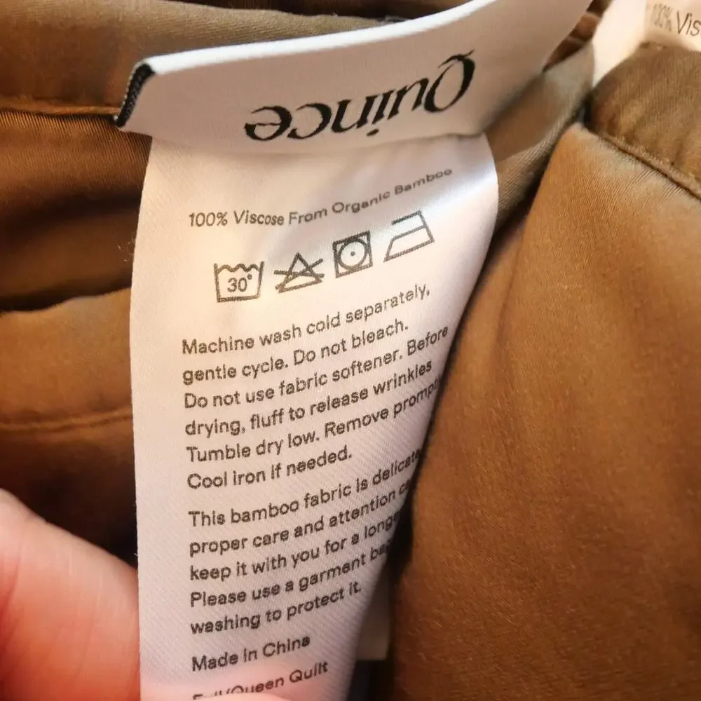 Quince Bamboo Dream Quilt Full Queen Walnut Brown NO SHAMS 100% Organic NEW